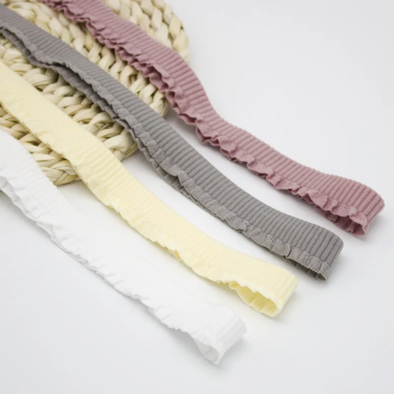 

10/20M 20mm Nylon Yarn Elastic Band Pleated Stretch Lace Trim Trouser Belt Elasticity Webbing Rubber Band Sewing Spandex Tape