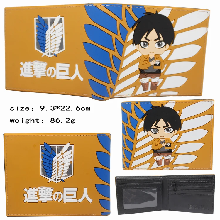 Короткий кошелек атака на Титанов крутой дизайнерский бумажник двойного