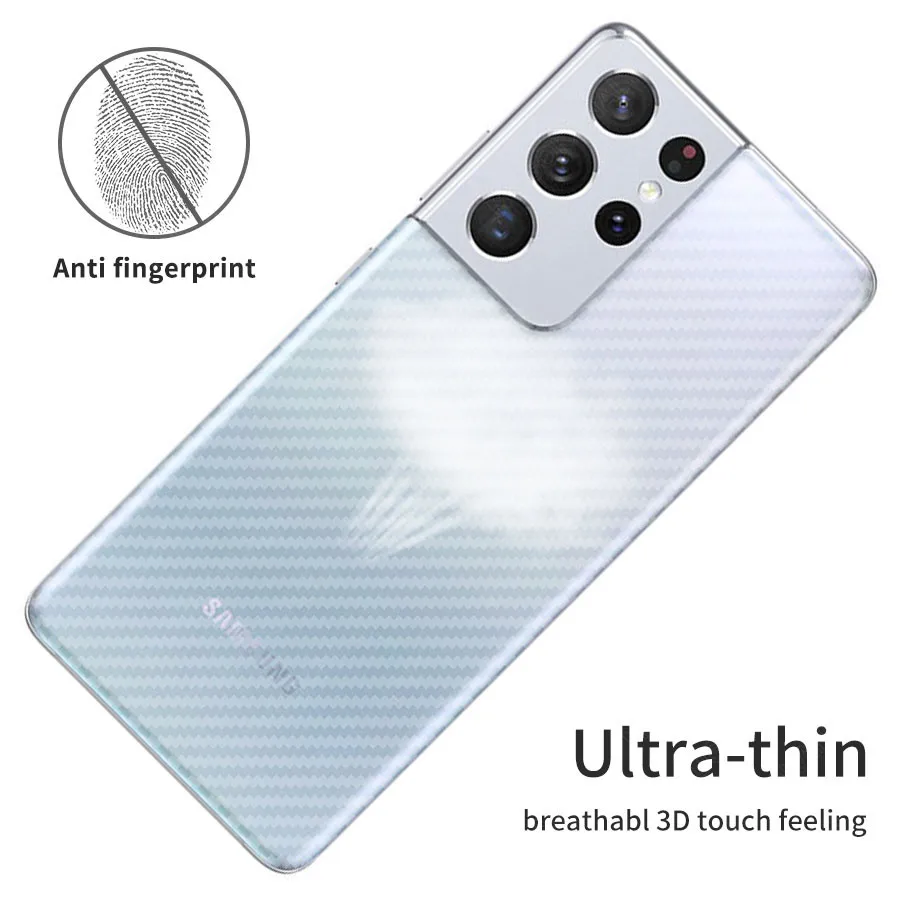 5Pcs Carbon Fiber Back Screen Protector Film for Samsung Note 8 S8 9 S9 10 S10 20 S21A72 A52 A32 A02 A12 4G 5G Lite Plus Ultra