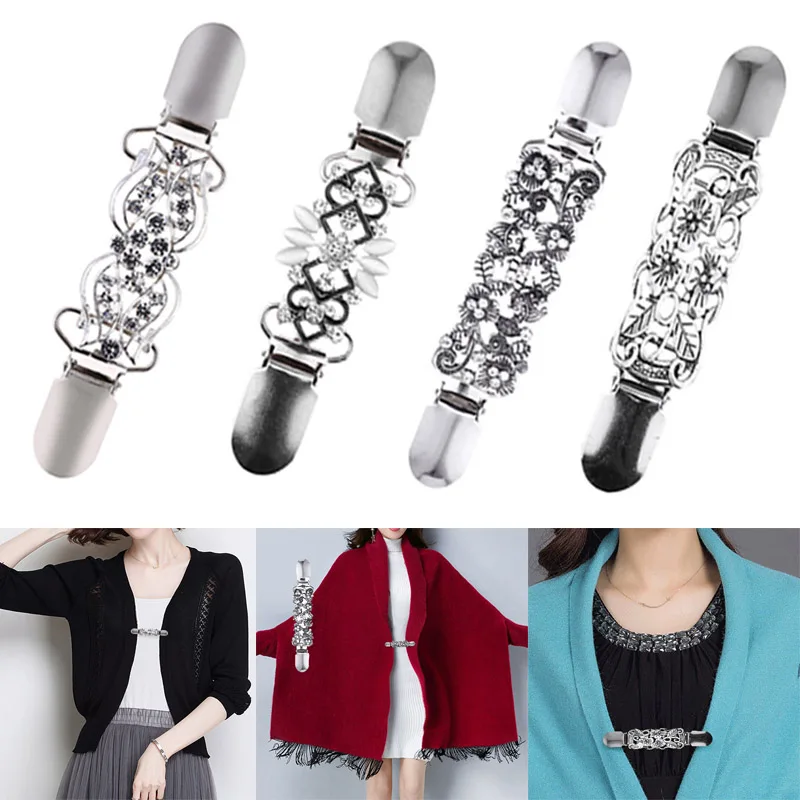 

Miraculous Cardigan Clip Sweater Shawl Clips Keeper Collar Duck-mouth Metal Clip Holder Garters Accessories Jewelry Gift DIY