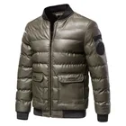 Куртка-бомбер мужская осенне-зимняя из искусственной кожи, с хлопковой подкладкой, теплая, 4XL