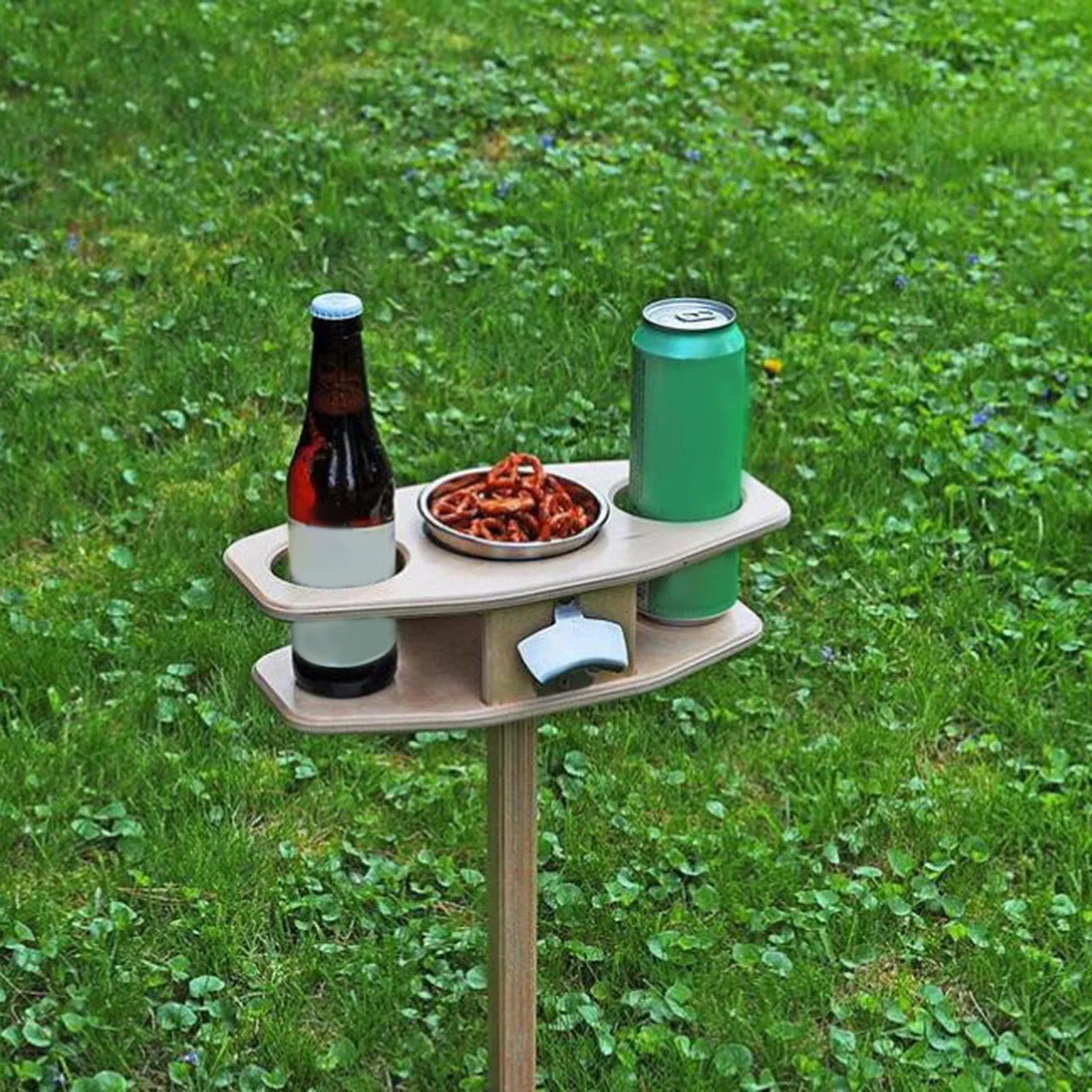

Outdoor Portable Solid Wood Wine Glass Holder, Outdoor Detachable Beer Table Camping Mesa Plegable Garden Furniture Sets