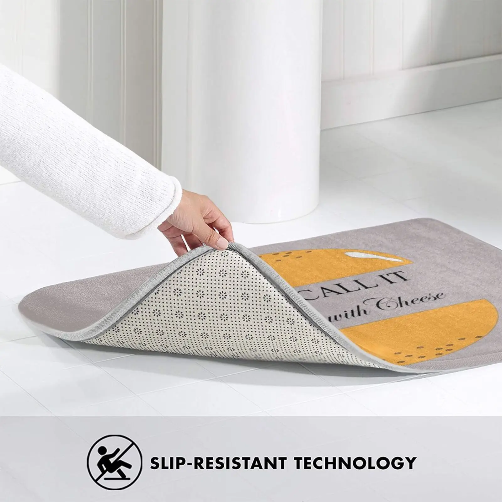 Мягкий Нескользящий Коврик с надписью Royale With Cheese