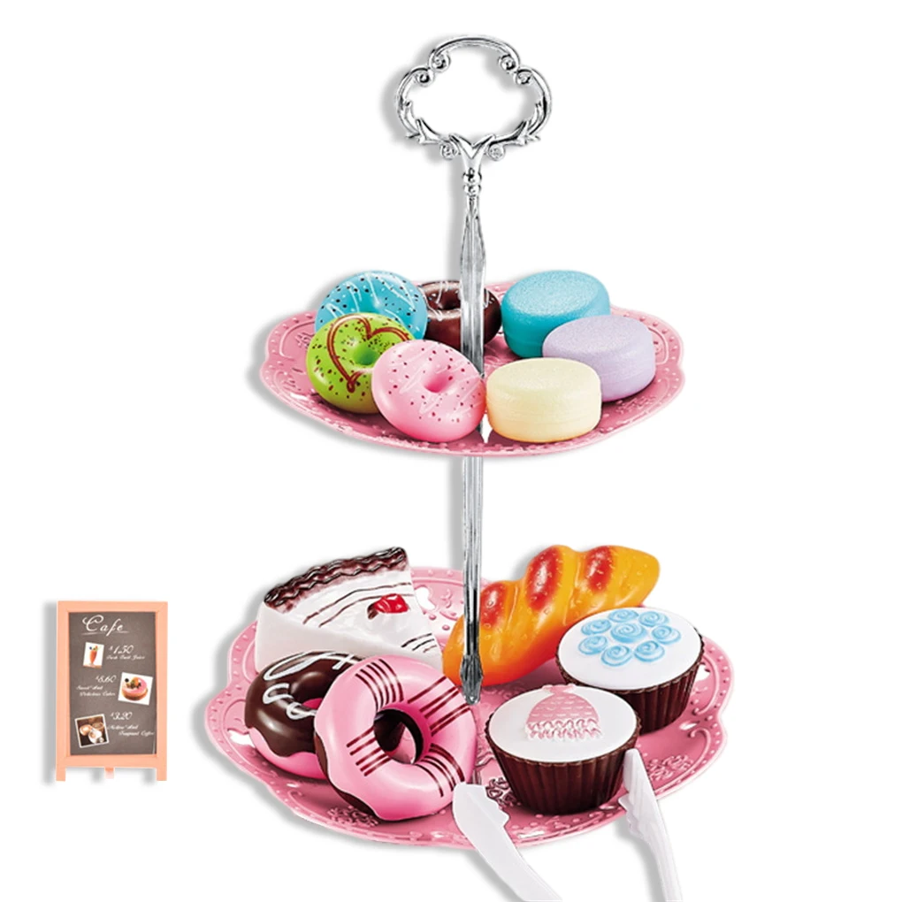 

Kids Simulation Afternoon Tea Toys Set DIY Pretend Play Kitchen Toys Food Coffee Machine Dessert Play House Toys For Girls