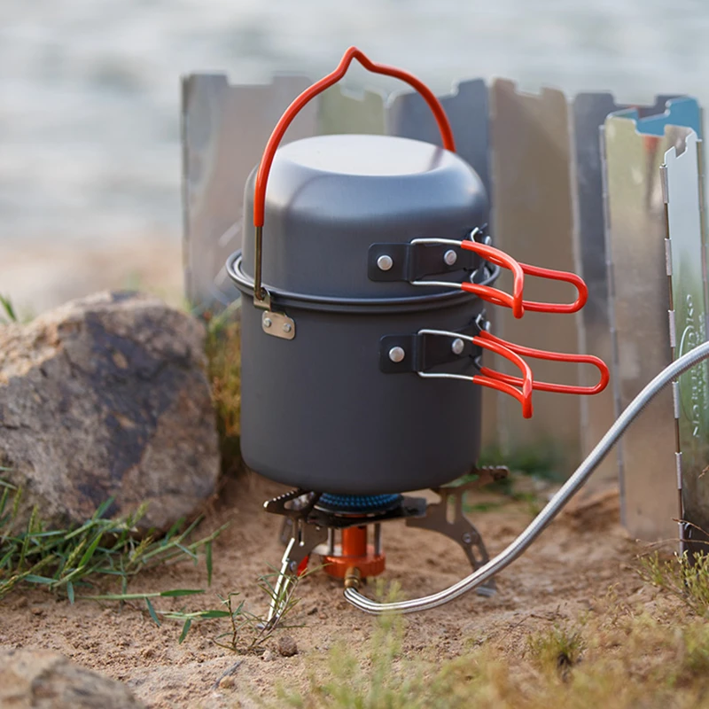 Naturehike Camping Ultralight Backpacking Aluminum Cookware Tableware Portable Kitchen Utensils Cooking Pot Pan Set | Спорт и