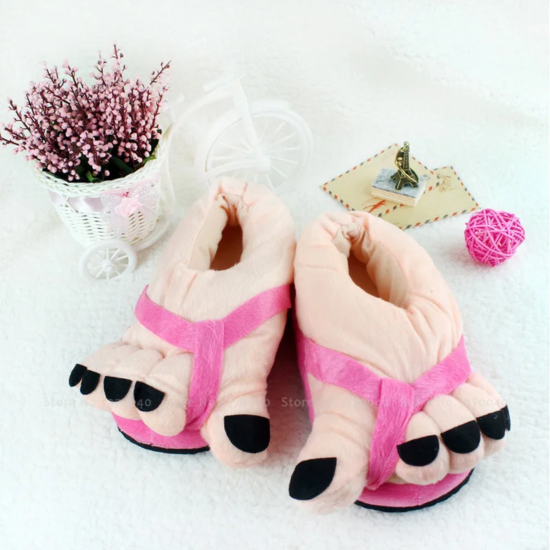 Зимние домашние тапочки из хлопка для пар Женские и мужские карнавальные