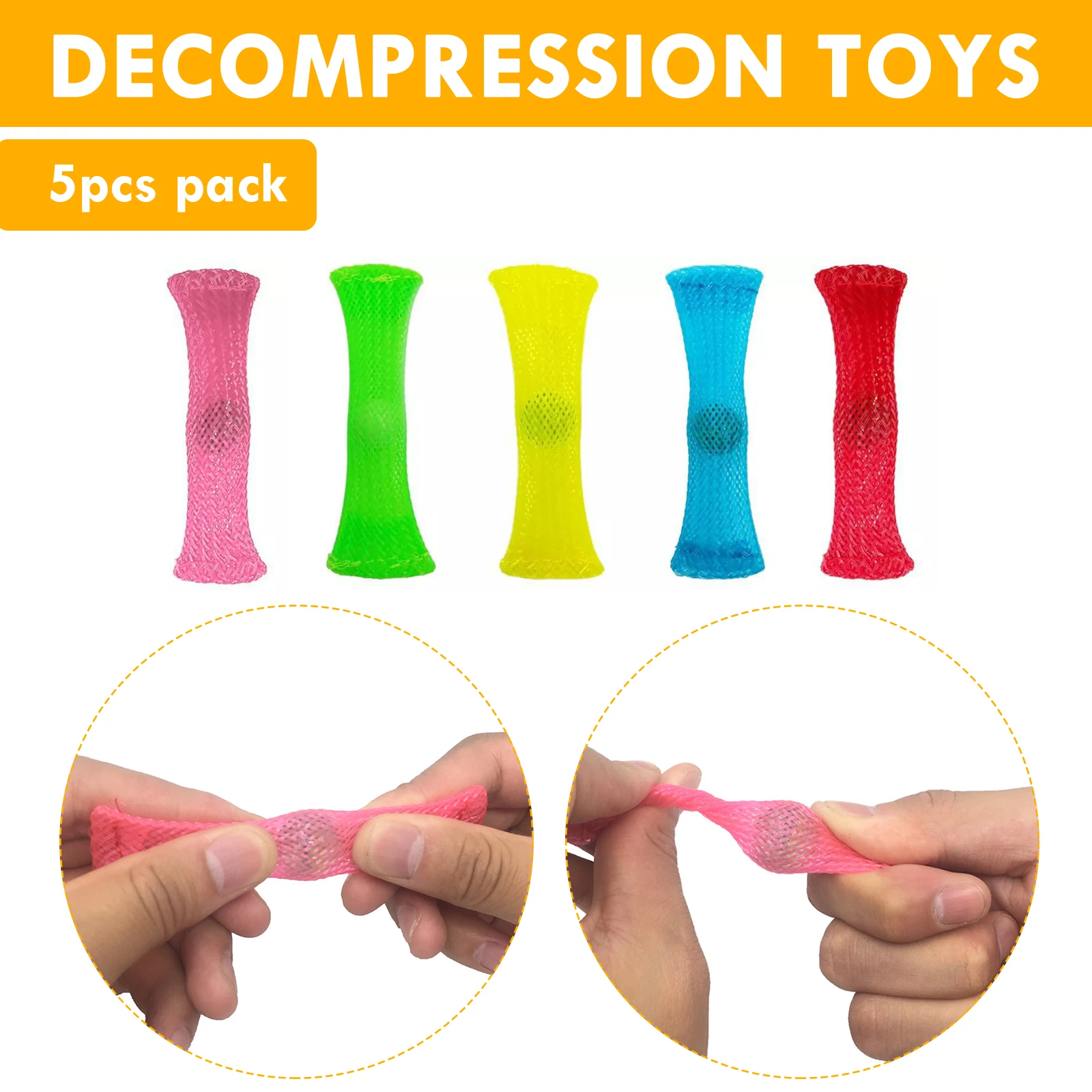 Bolas de canicas para aliviar el estr&eacute;s para ni&ntilde;os y adultos, juguetes de m&aacute;rmol para descompresi&oacute;n, ansiedad, TDAH, 1/5 Uds.-3