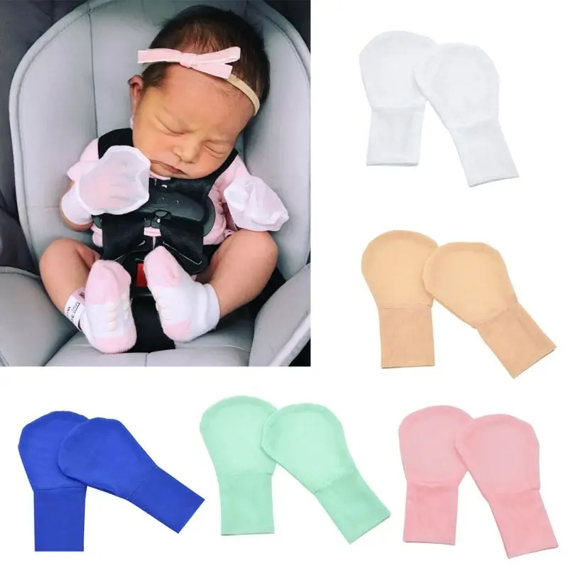 

KLV Summer Mesh Solid Color Baby Gloves Newborn Bathing Gifts Children Girls Boys Anti-scratch Protection Glove Soft