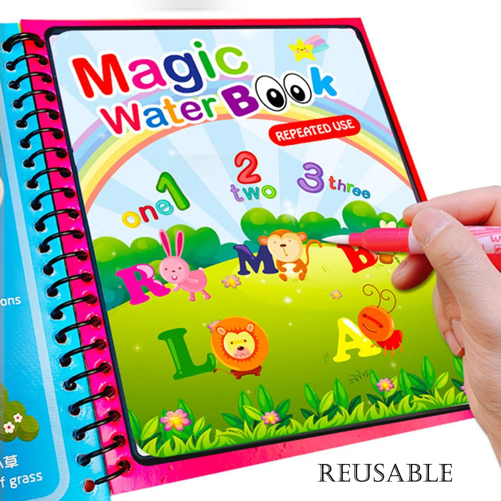 

5 книг/набор Акварельная живопись книга повторяющийся граффити Цвет ing детская Волшебная книга для рисования цвет учиться рисовать ноутбук