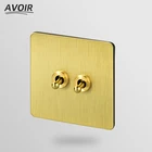 Avoir светильник переключатель настенные розетки USB 110V 220V тумблер Медь Материал Золотой Панель злектрические переключатели ЕС FR Вилки розетки выключатель света розетки электрические заглушки для розеток