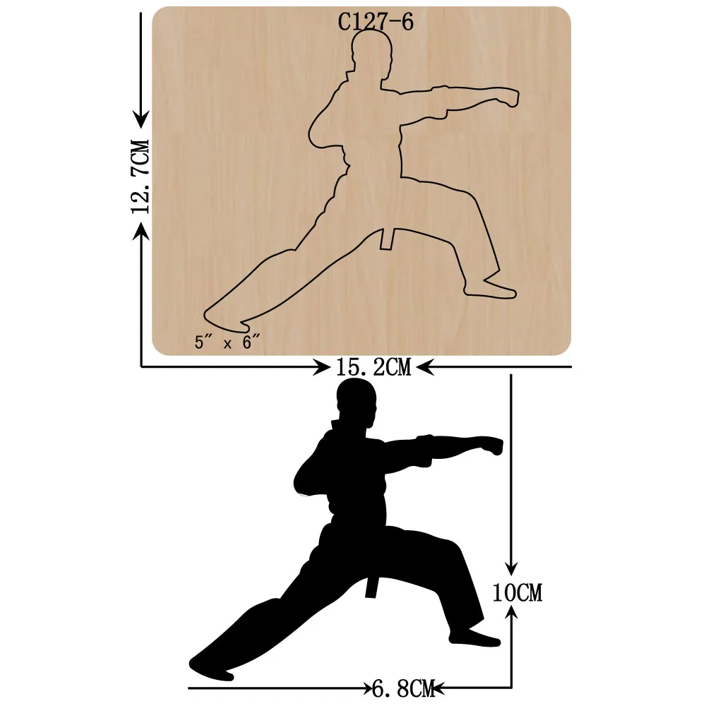 

New taekwondo Wooden die Scrapbooking C-127-6 Cutting Dies Compatible with most die cutting machines