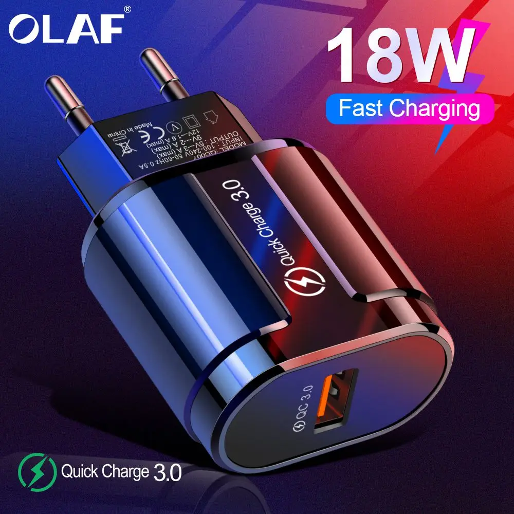 Зарядное устройство OLAF Quick Charge QC 3,0 USB US EU UK Универсальное зарядное устройство для мобильного телефона настенное зарядное устройство USB адаптер для iPhone samsung Xiaomi