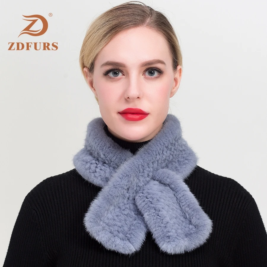 ZDFURS* женский настоящий норковый шарф короткий параграф крест Корейская версия ручной работы Женский вязаный меховой воротник норковый мех шаль шарфы