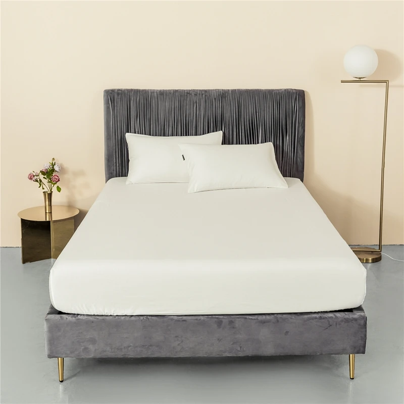 High quality Egyptian cotton fitted bed sheet sheets twin king queen size bedsheet Solid Color Elastic band 60S | Дом и сад
