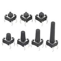 100 pcs 6615 529 mm tact switch 4 pin vertical micro button switch key switch tactile push button induction switch 6x6 series