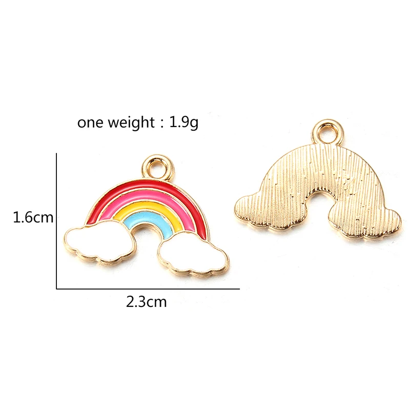 Rainbow Колокольчики с эмалевым покрытием снежинки-подвески 10 шт. рождественские привидения Подвески Ремесло для DIY украшения ожерелье серьги браслет ювелирные изделия аксессуар - Окраска металла: Rainbow