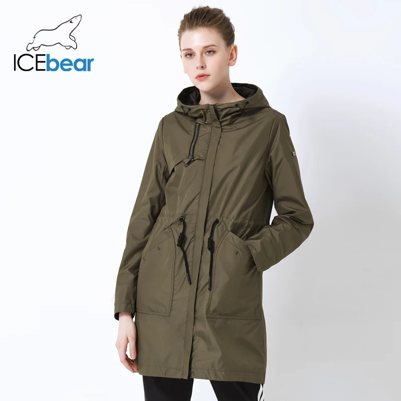 ICEbear 2019 Осенняя Новая женская ветровка с капюшоном Женская куртка модная