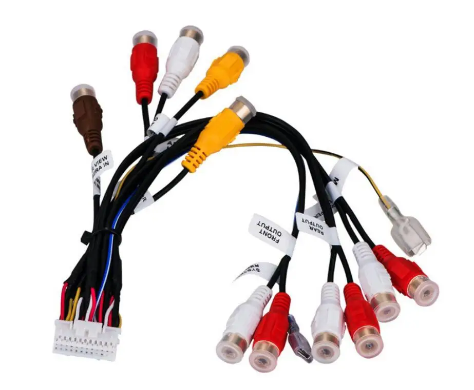 Автомобиль 24 Pin стерео радиокабель RCA выход провода Жгут электропроводки разъем