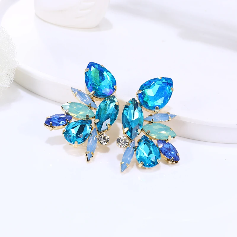 Серьги-гвоздики из блестящего стекла 5 цветов | Украшения и аксессуары