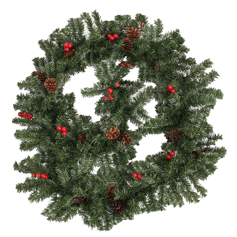 2 7 м искусственная зеленая Рождественская гирлянда венок рождественские