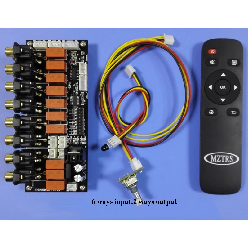 Lusya дистанционного Звук Переключения источника 6 двухстороннее аудио Вход 2 way