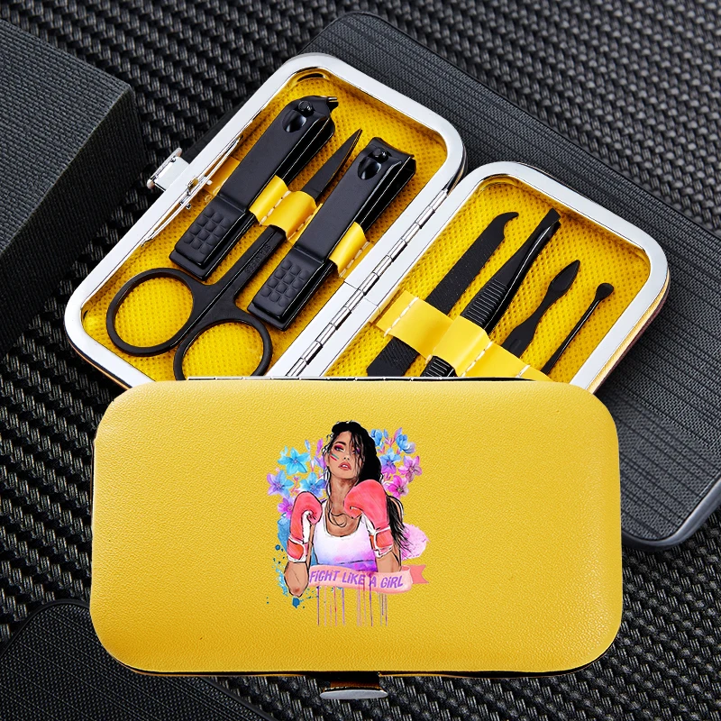 

Personality Girl Manicure Nail Clipper Sets 7pcs Portable Travel Stainless Steel Trimmer Clippers Cutter Scissors Accessories