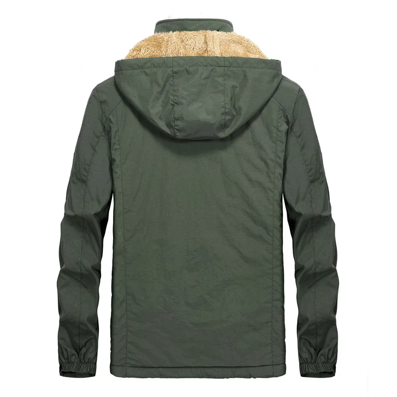 

Spring autumn Large size L-5XL 6XL jacket men's solid color plus velvet windbreaker jacket men's casual hooded jacket Coat 8689