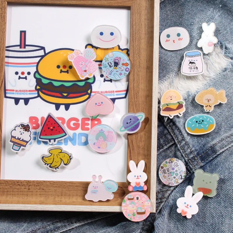 

Cute Cute Smiling Face Cartoon Badge Personality Bag Brooch Clothing Ornament Patch Korean Fashion Acrylic Pin