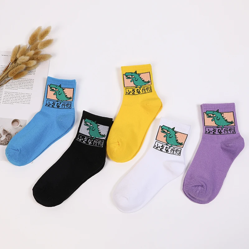 Носки Без Пятки Kawaii с изображением героев мультфильмов хлопчатобумажные