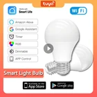 Смарт-лампа Светодиодная TUYA с голосовым управлением, 4,59 Вт, E27, B22, Wi-Fi, 110 В, 220 В переменного тока
