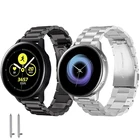 Ремешок металлический для Samsung Gear sport S2 S3 Classic, браслет для amazfit gtr huawei GT 2 42 46 мм galaxy watch 3 active 2 40 44 мм, 22 мм 20 мм