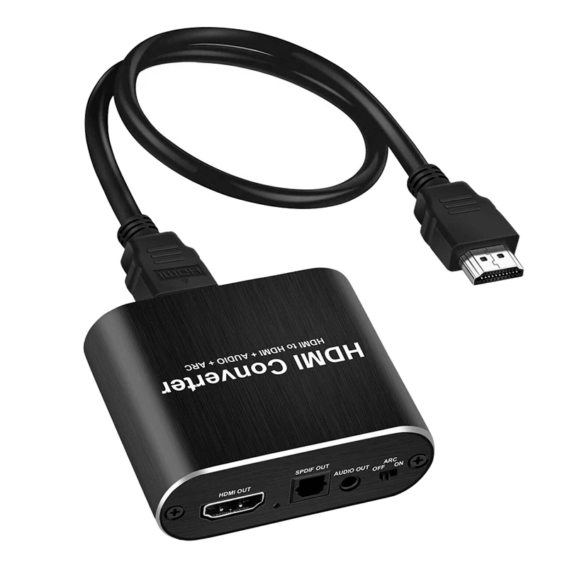 

HDMI 2.0 Audio Extractor 5.1 ARC HDMI Audio Extractor 4K Splitter HDMI to Audio Extractor Optical TOSLINK SPDIF(US Plug)
