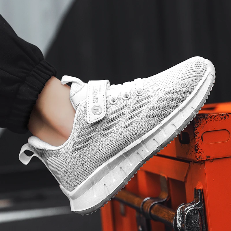 

Kids Running Shoes Outdoor Mesh Breathable Children Sports Sneakers Comfortable Flying Woven Boys Girl Lace up Trainers Footwear