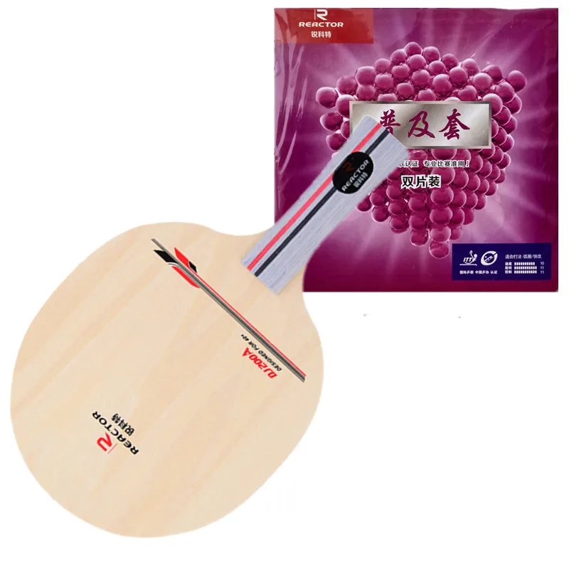 

Table tennis racket Reactor DJ200 DJ200A table tennis blade with 2Pieces Corbor table pingpong rubber