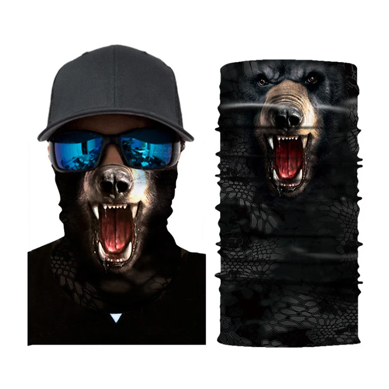 Mool мужской черный 3d принт с животными мотоциклист Езда Туризм бесшовный чехол