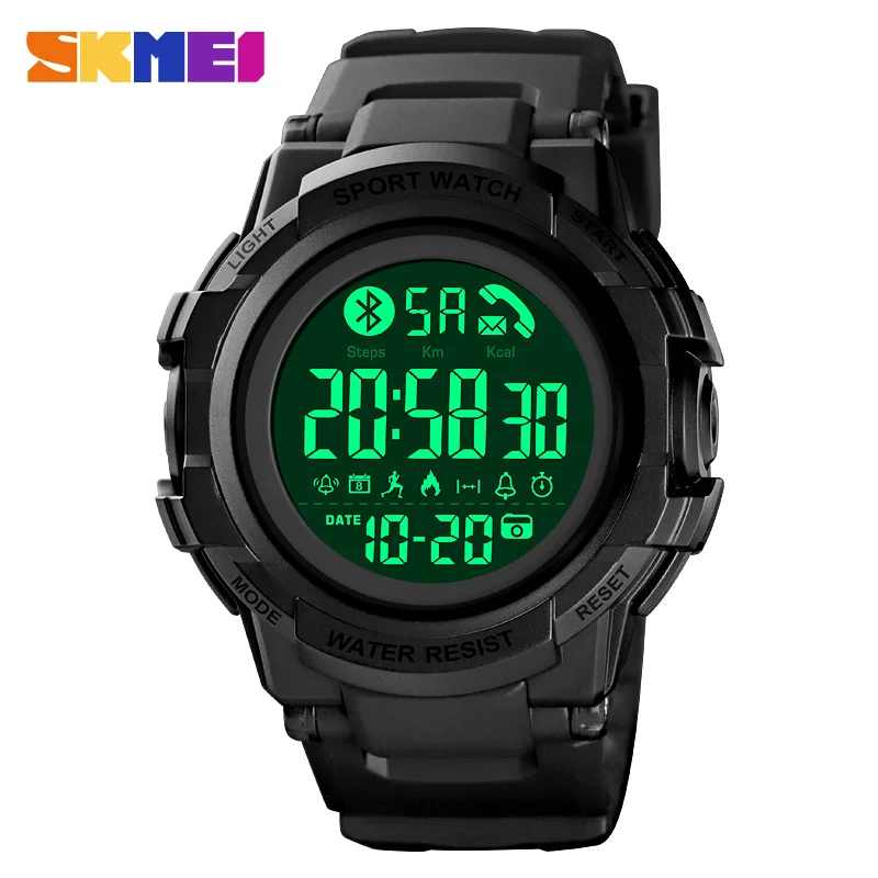 

Multifunction Outdoor Sports Watch pedometer Waterproof Call Reminder clock LED digital SmartWatch For ios Android Phone SKMEI