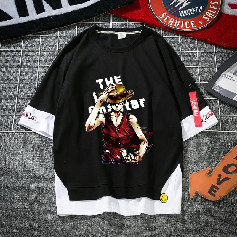 Аниме мультфильм acotton футболка с коротким рукавом для мужчин и женщин белым