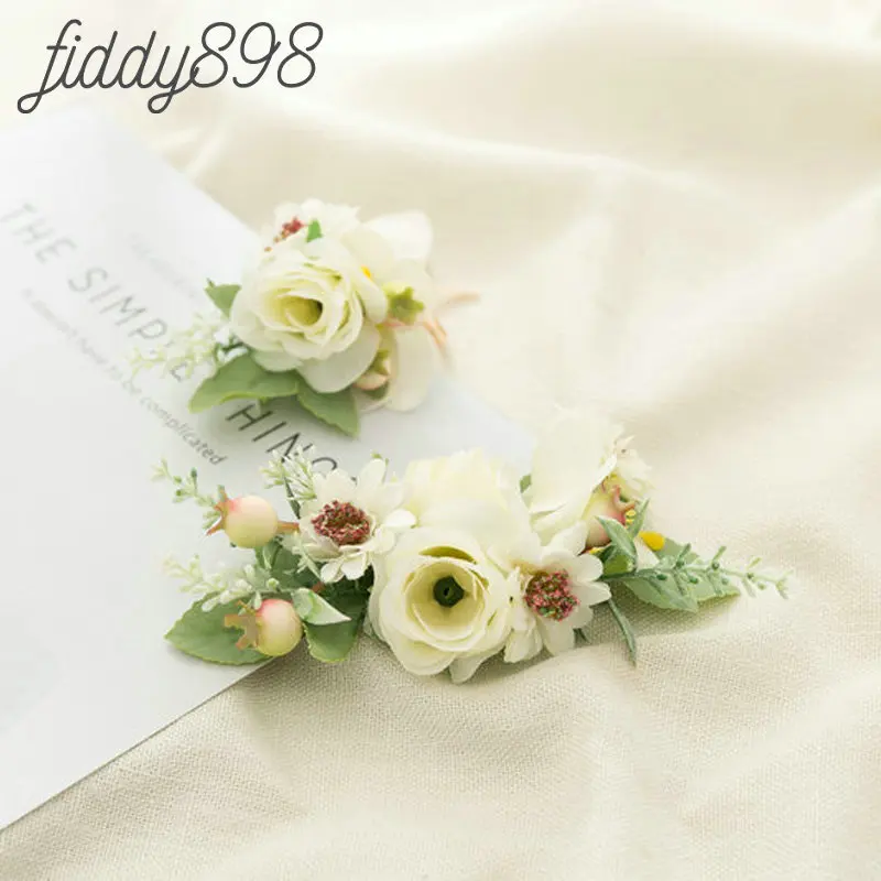 Романтический искусственный цветок свадебный головной убор гребень для волос и