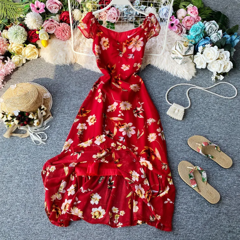 Старк 2020 красная пляжная юбка Мальдивы для женщин Лето новая Праздничная длинная