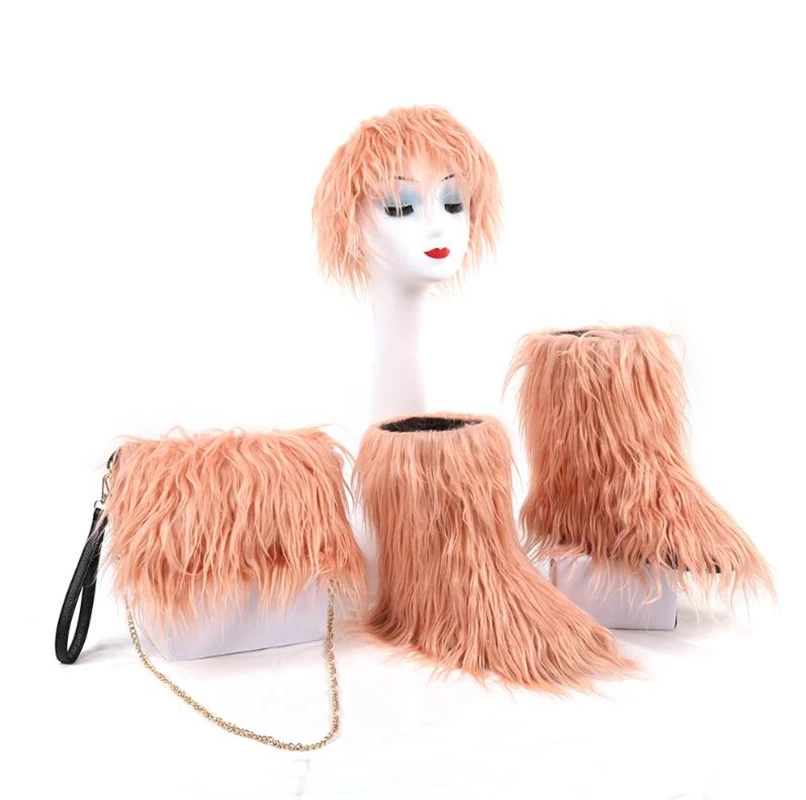 Зимние популярные женские уличные теплые ботинки из хлопка ботильоны