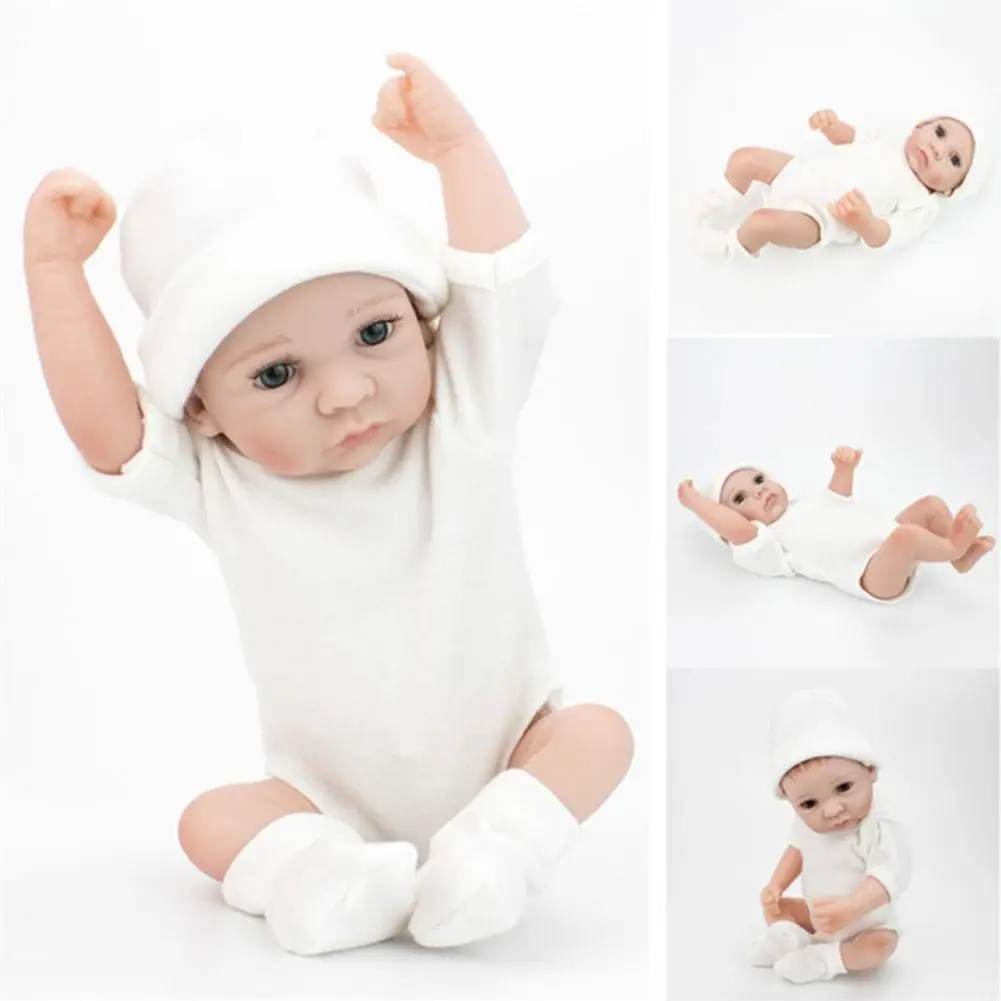 

2 Kinds Of white 28cm Realistic Silicone Vinyl Doll Baby Gift U1B6
