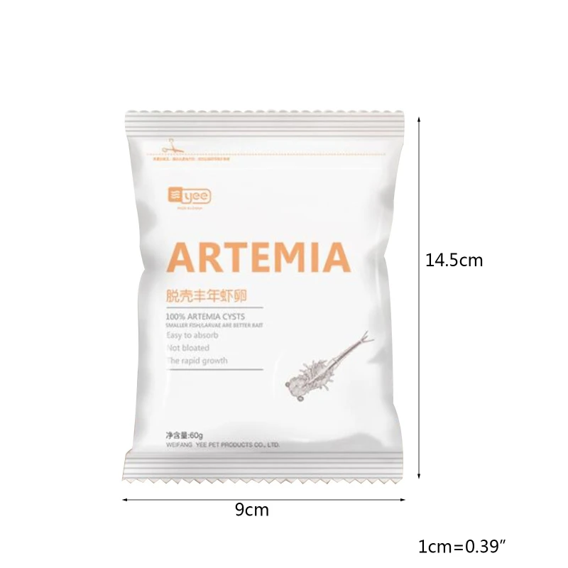 

150ml Aquarium Tropic Fish Food Feeding Baby Fishes Artemia Shelling Eggs Brine Shrimp Shelling Eggfood