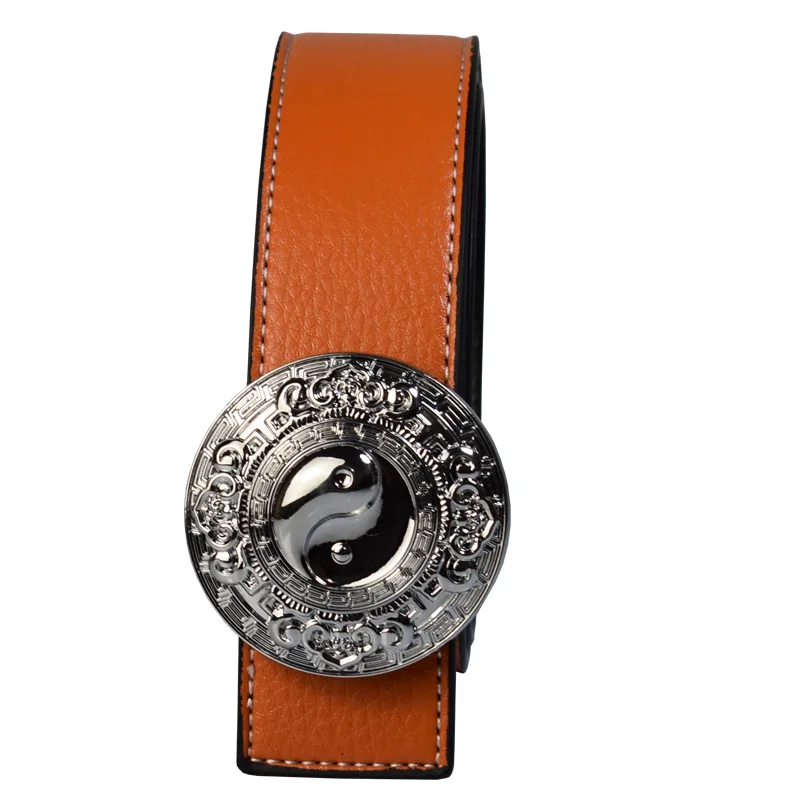 Роскошный ремень для мужчин и женщин модный Индивидуальный кожаный с пряжкой в