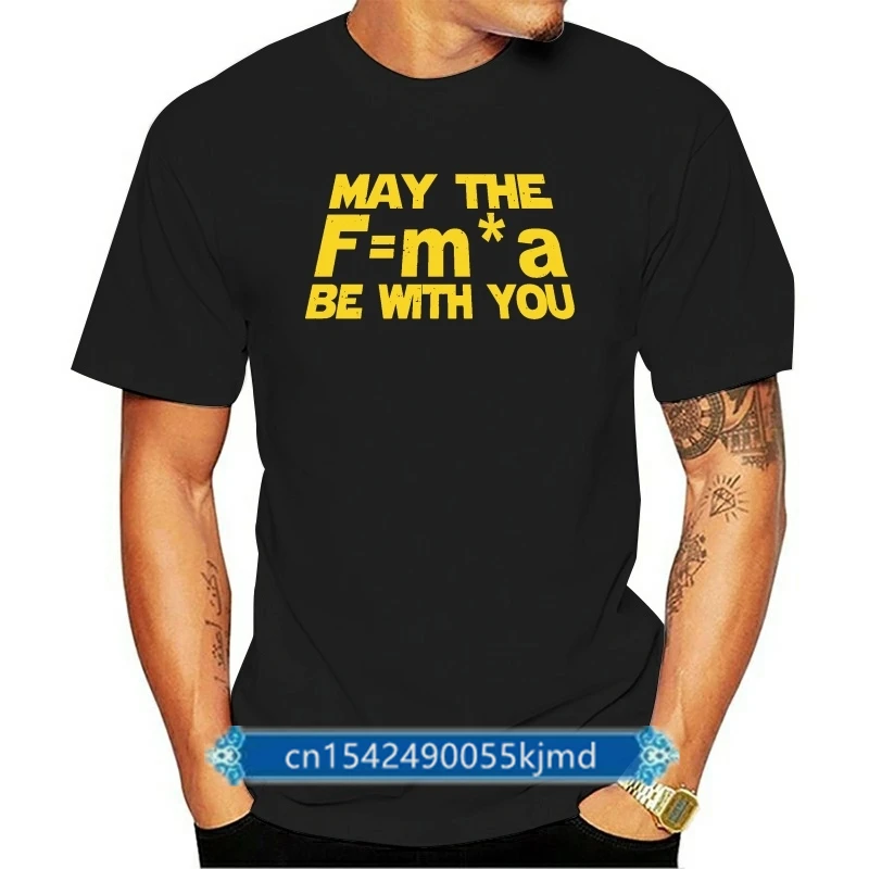 

Футболка мужская с надписью MAY THE F = M * A BE WITH YOU, 100% хлопок