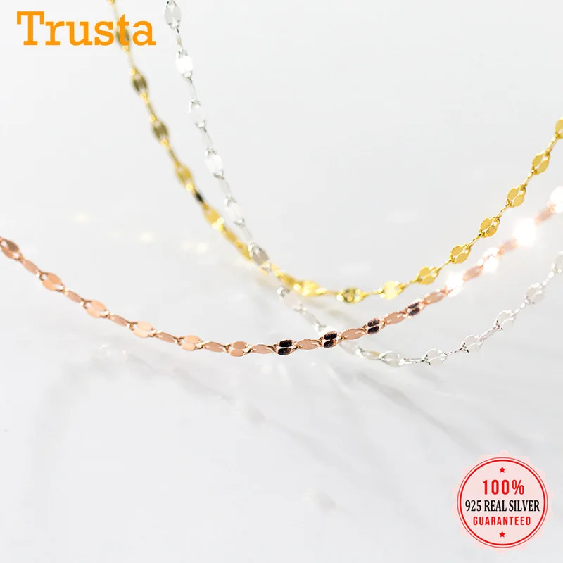 

Trustdavis, серебро 925 пробы, модная витая Цепочка, оптовая продажа, аксессуары, цепочка, колье, ожерелье, подарок для девушек, леди, DA981
