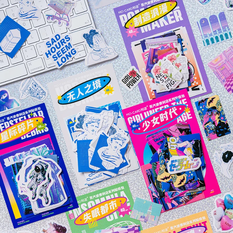 Dimi для выведения токсинов 40 шт Steamwave магазин серии аниме милые девушки Стикеры