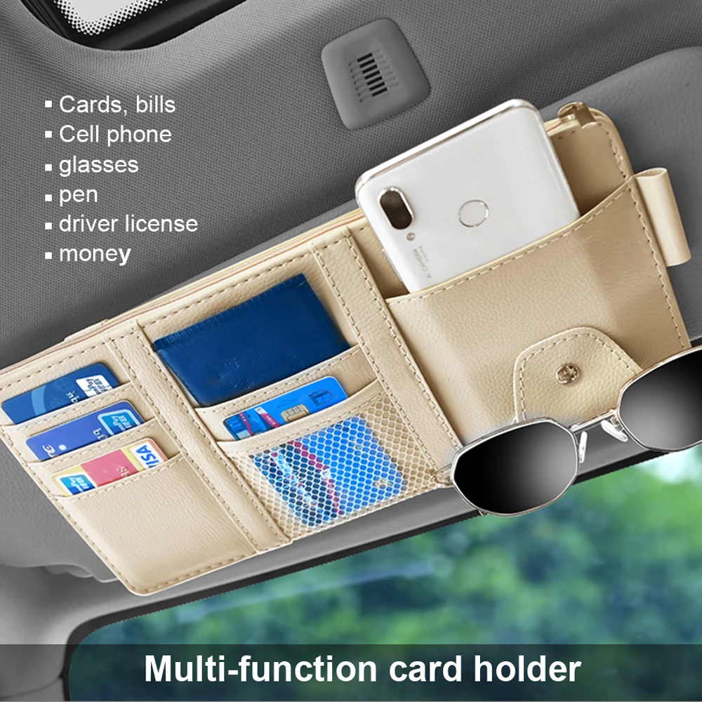 Автомобильный козырек для купюр держатель карт CD Органайзер dvd дисков чехол