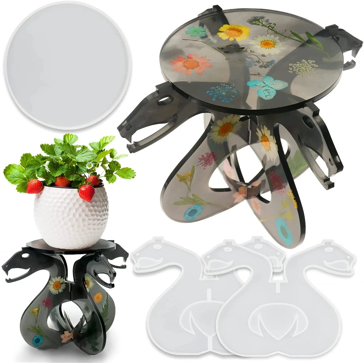 Горшечные растения стенд смолы набор форм в форме змеи Дисплей прессформу