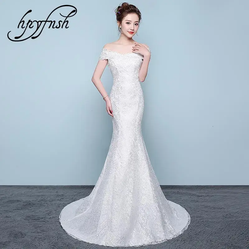 

Vestido De Noiva белое свадебное платье Русалочки с v-образным вырезом и открытыми плечами Элегантное свадебное платье принцессы с кружевной аппли...