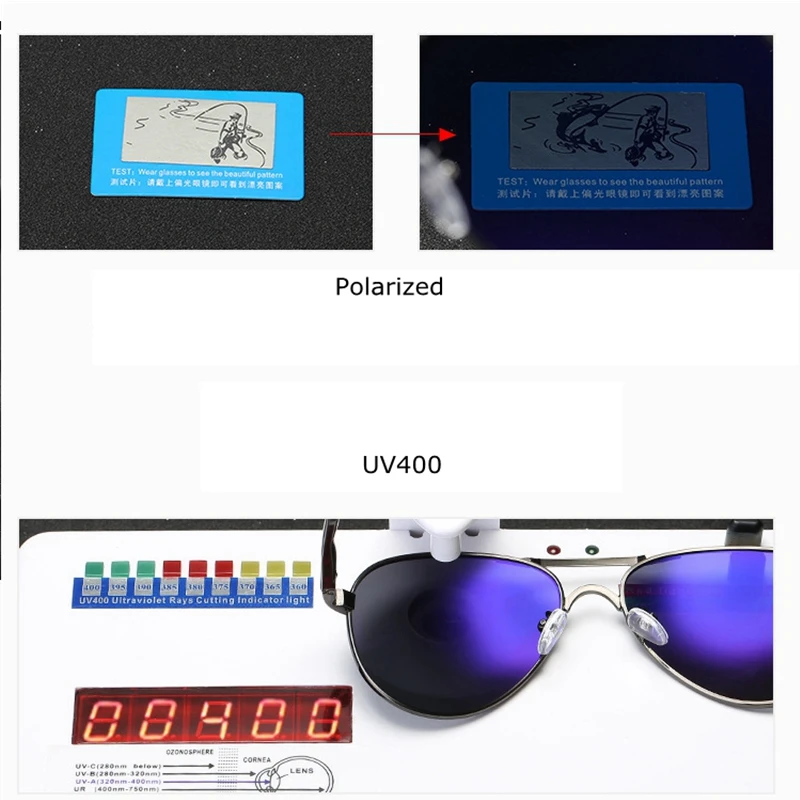 Мужские солнцезащитные очки с поляризационным покрытием uv400 классические для